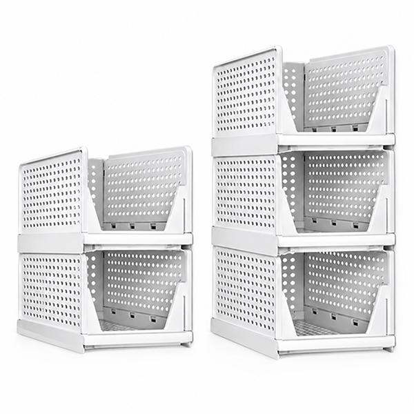 Wardrobe Storage Baskets & Multifunctional Stackable Storage Boxes - Space-Saving Storage