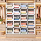 Wardrobe Storage Baskets & Multifunctional Stackable Storage Boxes - Space-Saving Storage