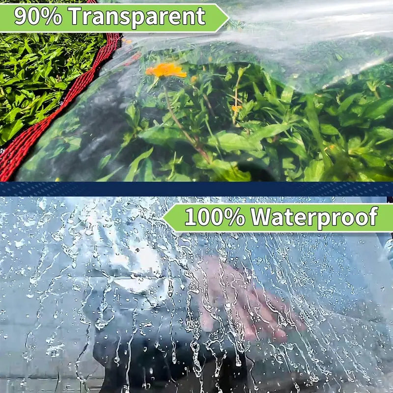 10x13ft Durable Transparent Heavy-Duty Tarpaulin