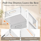 Stackable Storage Drawer System with Slide-Out Bins