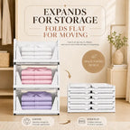Wardrobe Storage Baskets & Multifunctional Stackable Storage Boxes - Space-Saving Storage