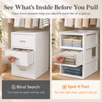 Stackable Storage Drawer System with Slide-Out Bins