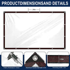 10x13ft Durable Transparent Heavy-Duty Tarpaulin