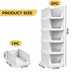Wardrobe Storage Baskets & Multifunctional Stackable Storage Boxes - Space-Saving Storage
